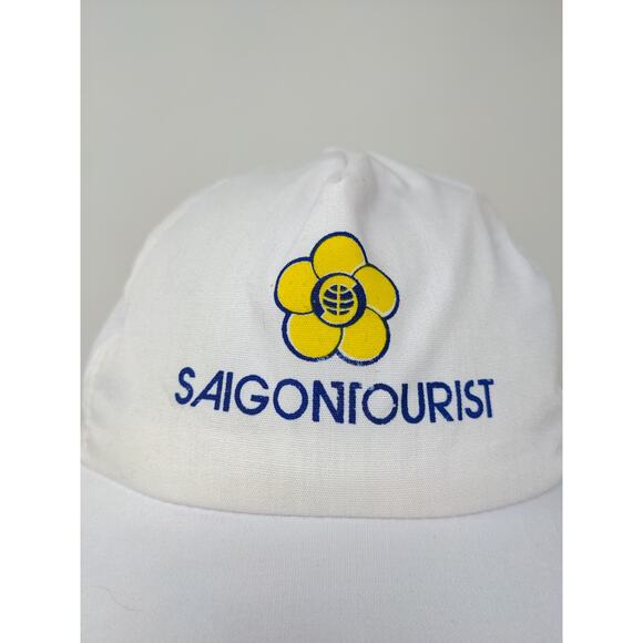 Saigon Tourist Vietnam Strapback Hat White Graphic Logo Flower - Picture 3 of 9